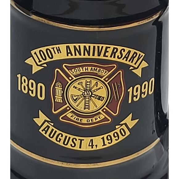 BC Mugs Other - 1990 South Amboy NJ Fire Department 100th Anniversary Beer Stein Mug‎ USA Made